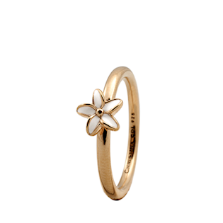 Christina forgyldt samle ring - Flower med emalje køb det billigst hos Guldsmykket.dk her